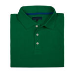 Men's short sleeved polo t shirt-Army Green. - Image 3