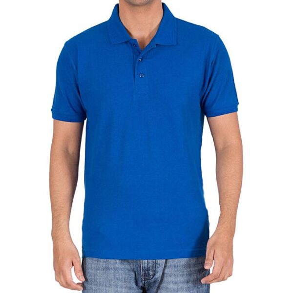 Men's short sleeved polo t shirt-Royal Blue.