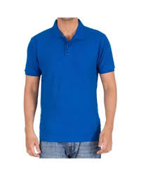 Men's short sleeved polo t shirt-Royal Blue. - Image 4