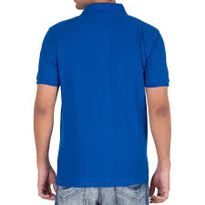 Men's short sleeved polo t shirt-Royal Blue. - Image 5