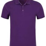 Men's plain polo t shirt-Purple. - Image 6