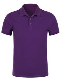 Men's plain polo t shirt-Purple. - Image 6