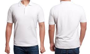 Men's short sleeved polo t shirt-White. - Image 4