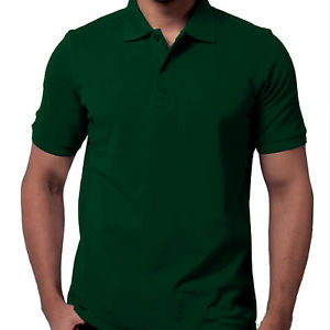 Men's short sleeved polo t shirt-Army Green. - Image 2