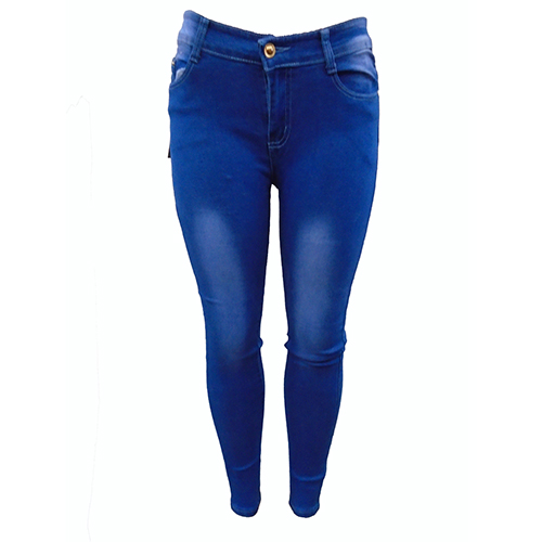 Women's fancy denim jeans-Blue.