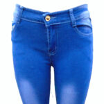 Women's fancy denim jeans-Blue. - Image 3