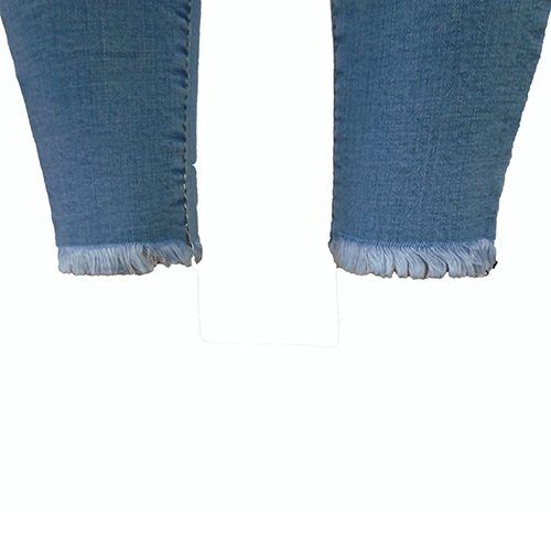 Women's damaged denim jeans-Light Blue. - Image 6