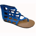 Women's gladiator open shoes-Light blue.