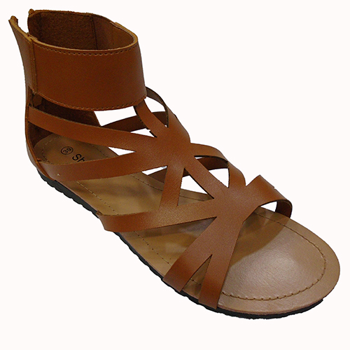 Women's classy gladiator shoes-Brown.