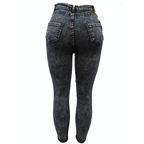 Women's stylish jean trousers-Grey. - Image 2