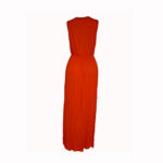Women's sleeveless maxi dresses-Orange. - Image 4