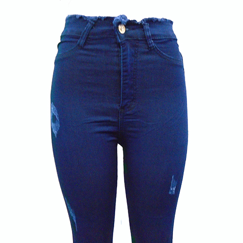 Women's classy denim jeans-Blue. - Image 3