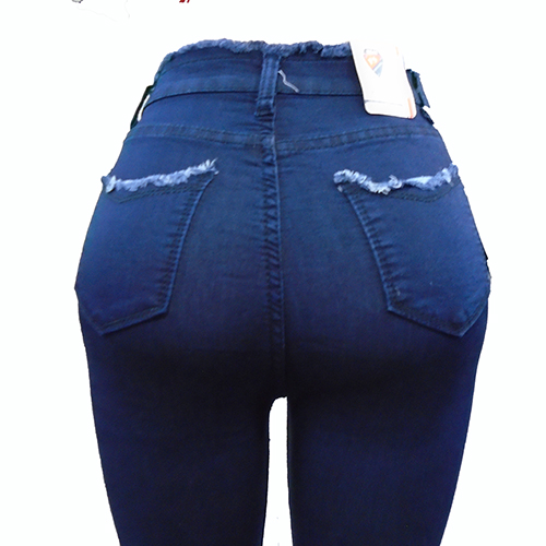 Women's classy denim jeans-Blue. - Image 4