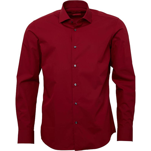 Men's classic long sleeved shirts-Maroon.