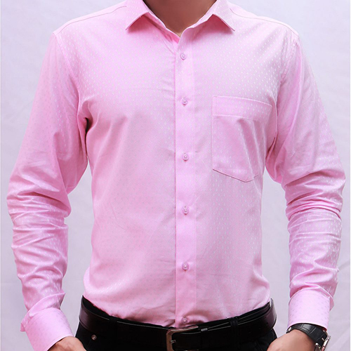 Men's long sleeved formal shirts-Light Pink. - Image 2