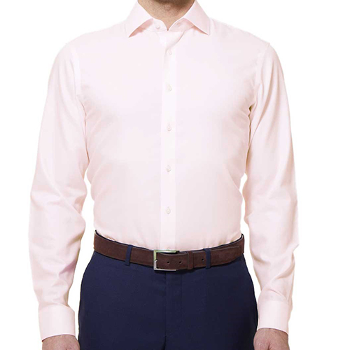 Men's long sleeved formal shirts-Light Pink.