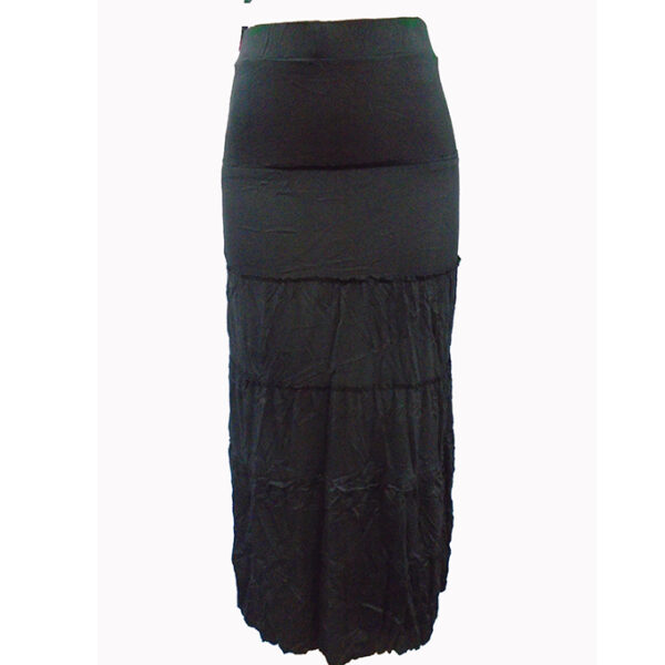 Women's panel design Caribbean skirts-Black