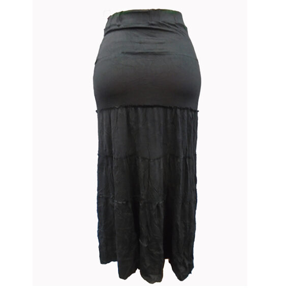 Women's panel design Caribbean skirts-Black - Image 2