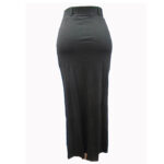Women's plain long skirts-Black. - Image 2