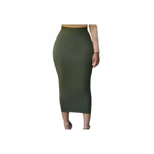 Women's body con maxi skirt-Army Green.