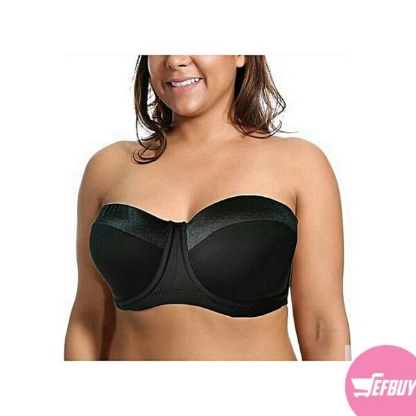 Push up bra strapless-Black.