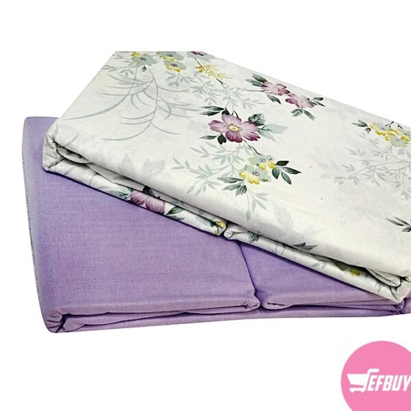 Original pure cotton bed sheets-White,Purple.