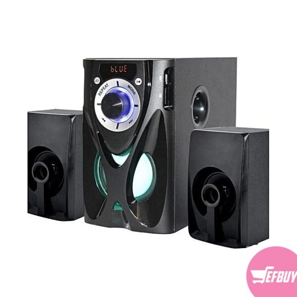 2 channel Global star luminous speakers with woofer-Black.