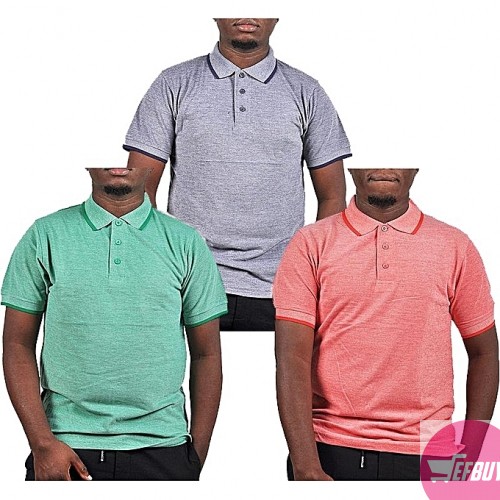 Three Pack short sleeved Polos - Red, Blue, Green.