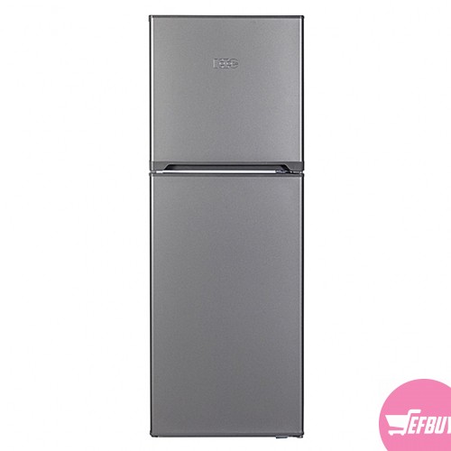 KIC double door fridge-Silver.