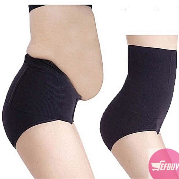 Elastic high waist tummy controller-Black.