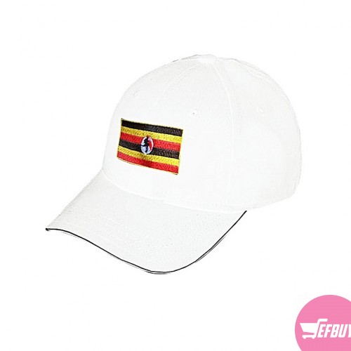 Uganda flag original cap-White.