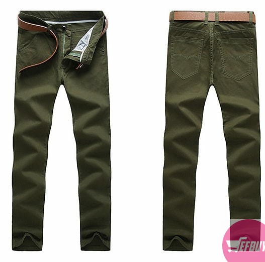 Men's khaki trousers -green