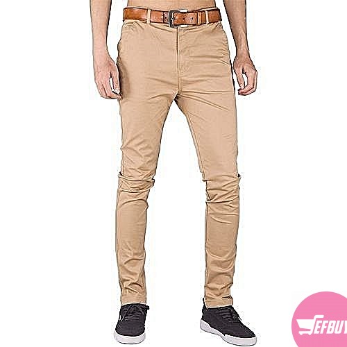 Brown men's khaki trousers