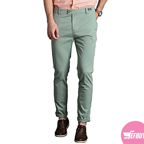 Men's green khaki trouser