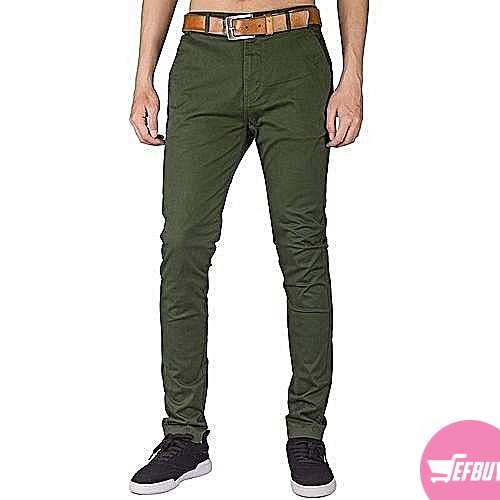 Men's slim fit khaki pants -green