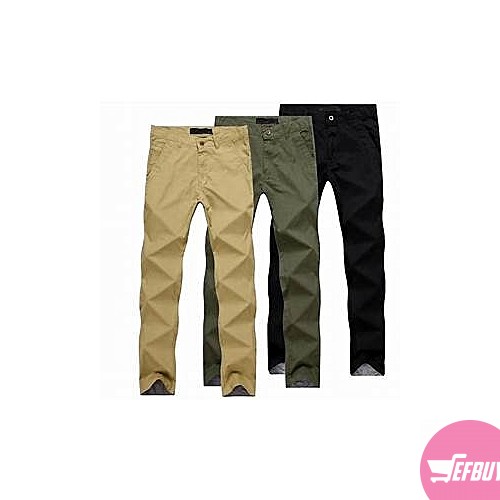 Men's 3 pack khaki trousers