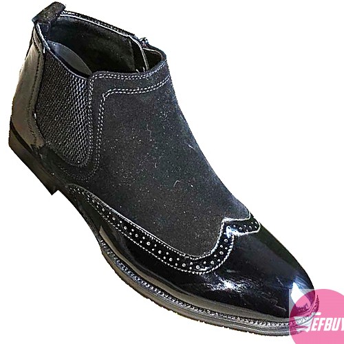 Men's oxford boot shoes-black