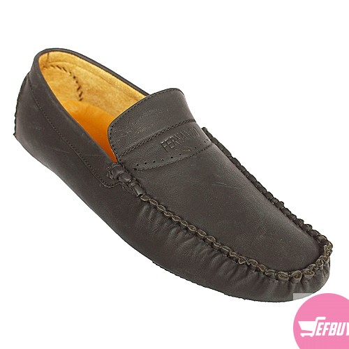 Men's mocassin shoes- black - Image 2