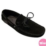 Men's suede mocassin shoes- black