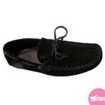 Men's suede mocassin shoes- black - Image 2