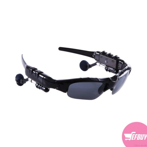 Wireless Flip-up Bluetooth Sunglasses Headset - Black