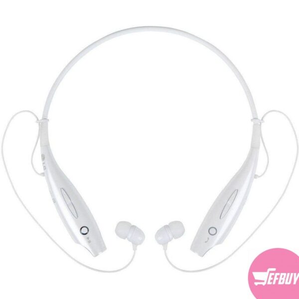 Wireless Bluetooth Universal Headset with Neckband - White