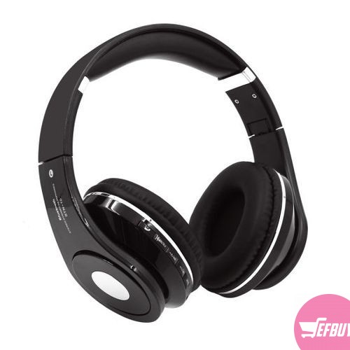 STN-10 Wireless Bluetooth 4.2 Noise Cancelling Folding Over Ear Headphone with Microphone - Black