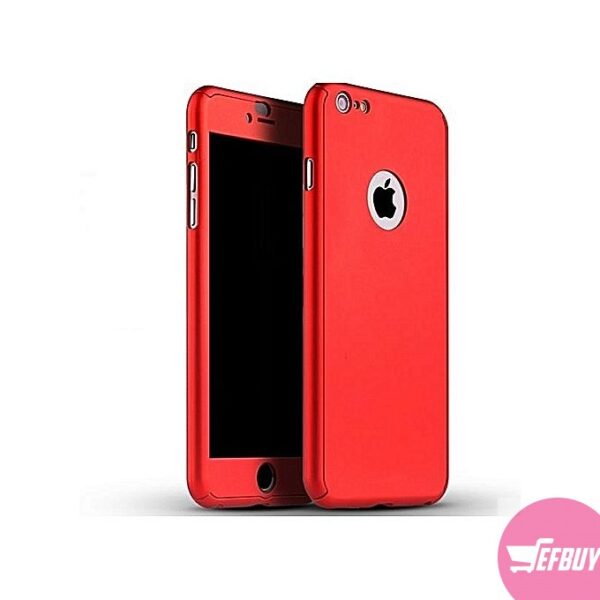 360 Degree Cover For 6/6s With Screen Protector - Red