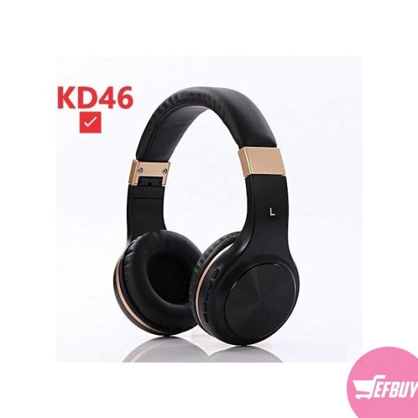 Original KD46 Wireless Super Bass Headphone WithTF SD Memory Card function - Black