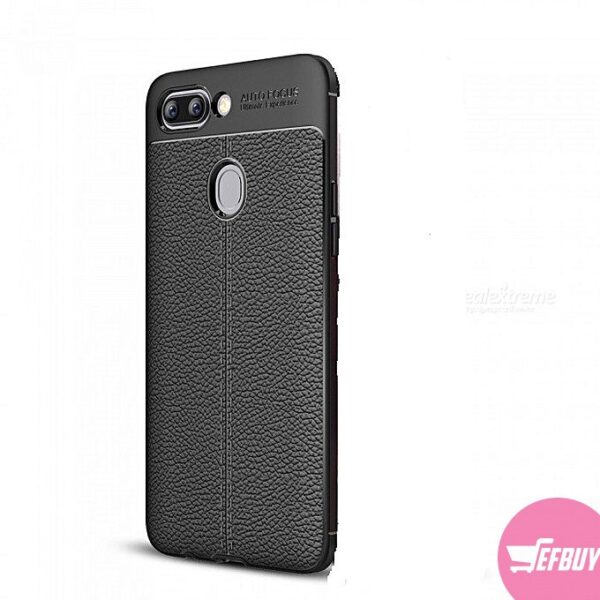 Auto Focus Soft TPU Leather Back Cover For Phantom 8 - Black