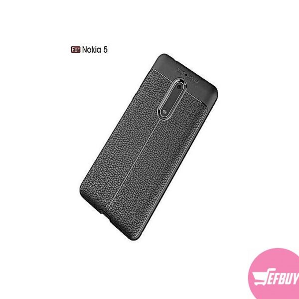 Silicone Leather Soft TPU for Nokia 5 - Black