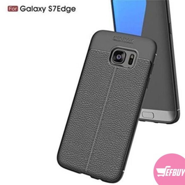 Auto focus soft flexible back cover for Galaxy S7 edge - Black