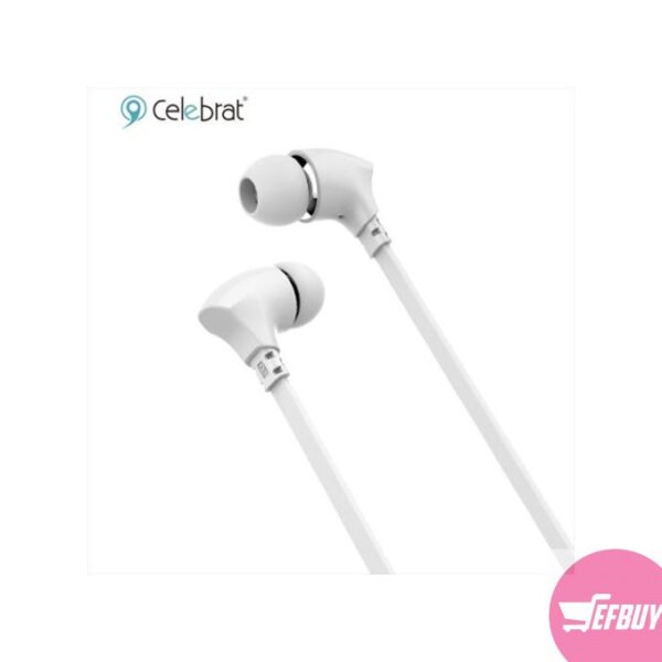 CELEBRAT G3 High Definition Sports Bluetooth Headsets with Mic, Clear and balanced acoustic sound Headphones – White