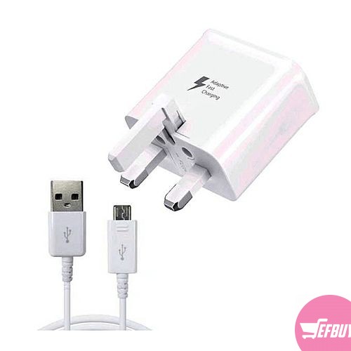 Original Genuine Samsung Fast charger Plus a Free Type-C USB Cable Supports All Samsung Flagships and Devices (S5, S6, S7, S8, S9, Note 4, Note 5, Note 7, Note 8, Note9, A5, A6, A8, A9, J5, J6, J7, J8)